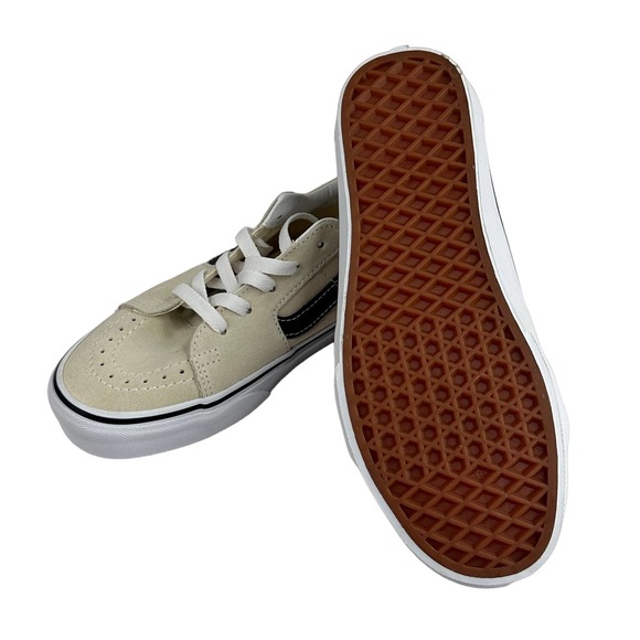 Vans Unisex Old Skool Sneakers in Off White/Black Size 6.5M/8W - Picture 4 of 5